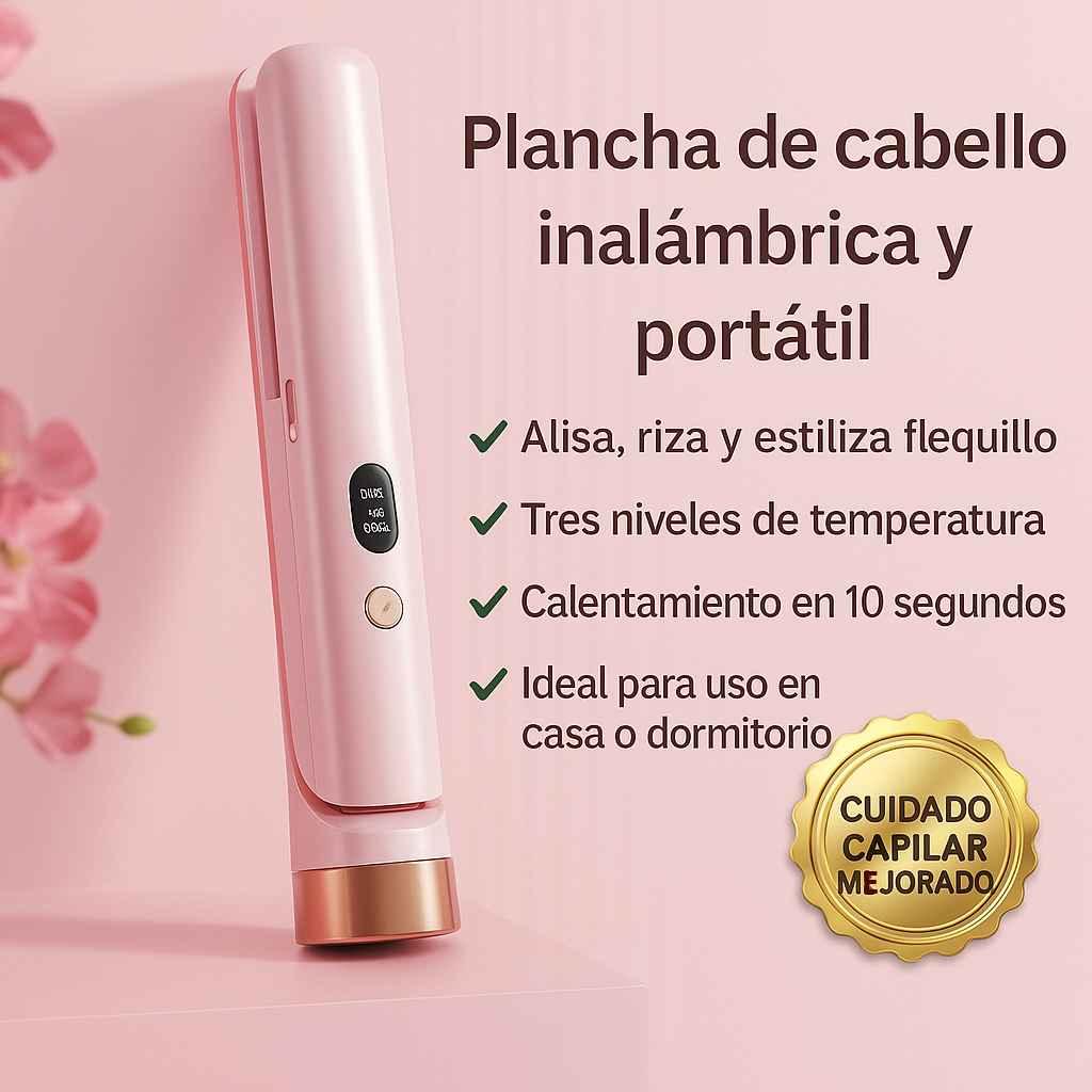 HairLuxe™ Plancha Inalámbrica Portátil